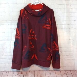 Mens Reebok Red Hoodie Sweat Shirt New XL